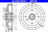 Brzdový buben ATE 24.0220-0029 (AT 480120) - MAZDA