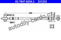 Brzdová hadice - ATE 83.7847-0254 (331233)