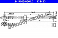 Brzdová hadice ATE 24.5143-0564 (AT 331433)