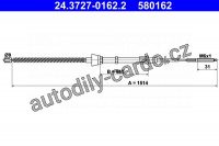 Lanko ruční brzdy ATE 24.3727-0162 (AT 580162)
