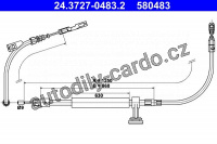 Lanko ruční brzdy ATE 24.3727-0483 (AT 580483)