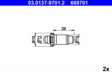 Sada příslušenství, parkovací brzdové čelisti ATE 03.0137-9701 (AT 669701)