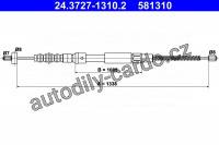 Lanko ruční brzdy ATE 24.3727-1310 (AT 581310)