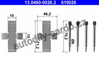 Sada příslušenství, obložení kotoučové brzdy ATE 13.0460-0026 (AT 610026)