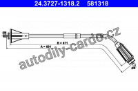 Lanko ruční brzdy ATE 24.3727-1318 (AT 581318)