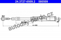 Lanko ruční brzdy ATE 24.3727-0509 (AT 580509)