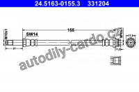 Brzdová hadice ATE 24.5163-0155 (AT 331204)