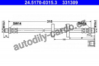 Brzdová hadice ATE 24.5170-0315 (AT 331309)