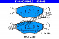 Sada brzdových destiček ATE 13.0460-5409 (AT 605409) - FIAT