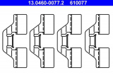 Sada příslušenství, obložení kotoučové brzdy ATE 13.0460-0077 (AT 610077)