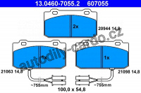 Sada brzdových destiček ATE 13.0460-7055 (AT 607055) - ALFA ROMEO