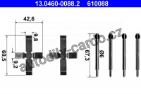 Sada příslušenství, obložení kotoučové brzdy ATE 13.0460-0088 (AT 610088)