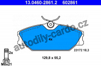Sada brzdových destiček ATE 13.0460-2861 (AT 602861)