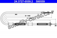 Lanko ruční brzdy ATE 24.3727-0559 (AT 580559)