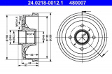 Brzdový buben ATE 24.0218-0012