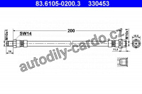 Brzdová hadice ATE 83.6105-0200 (AT 330453)