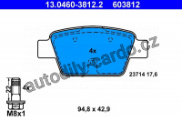 Sada brzdových destiček ATE 13.0460-3812 (AT 603812)
