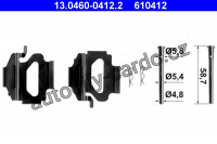 Sada příslušenství, obložení kotoučové brzdy ATE 13.0460-0412 (AT 610412)