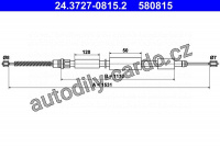 Lanko ruční brzdy ATE 24.3727-0815 (AT 580815)