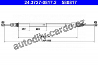 Lanko ruční brzdy ATE 24.3727-0817 (AT 580817)