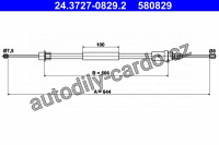Lanko ruční brzdy ATE 24.3727-0829 (AT 580829)