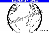 Sada brzdových čelistí ATE 03.0137-0268 (AT 650268) - AUDI, SEAT, ŠKODA, VW