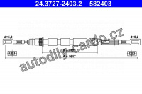 Lanko ruční brzdy ATE 24.3727-2403 (AT 582403)