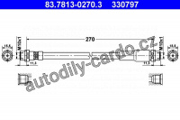 Brzdová hadice ATE 83.7813-0270 (AT 330797)