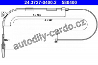 Lanko ruční brzdy ATE 24.3727-0400 (AT 580400)