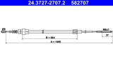 Lanko ruční brzdy ATE 24.3727-2707 (AT 582707)