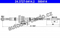 Lanko ruční brzdy ATE 24.3727-0414 (AT 580414)