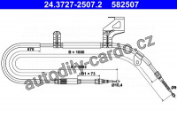 Lanko ruční brzdy ATE 24.3727-2507 (AT 582507)