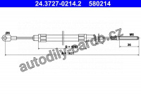 Lanko ruční brzdy ATE 24.3727-0214 (AT 580214)