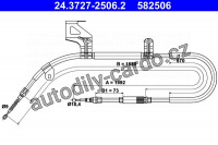 Lanko ruční brzdy ATE 24.3727-2506 (AT 582506)