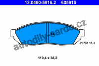 Sada brzdových destiček ATE 13.0460-5916 (AT 605916) - HONDA, SUZUKI