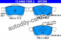 Sada brzdových destiček ATE 13.0460-7258 (AT 607258)
