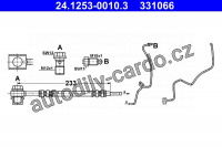 Brzdová hadice ATE 24.1253-0010 (AT 331066) - AUDI, SEAT, ŠKODA, VW