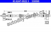 Brzdová hadice ATE 83.6247-0522 (AT 330595)