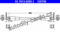 Brzdová hadice ATE 83.7813-0295 (AT 330799)
