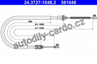 Lanko ruční brzdy ATE 24.3727-1048 (AT 581048)