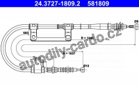 Lanko ruční brzdy ATE 24.3727-1809 (AT 581809)