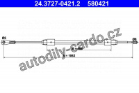Lanko ruční brzdy ATE 24.3727-0421 (AT 580421)