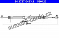 Lanko ruční brzdy ATE 24.3727-0423 (AT 580423)