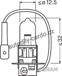 Autožárovka OSRAM Night Breaker LASER H3 55W 12V PK22s