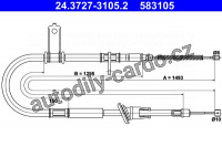 Lanko ruční brzdy ATE 24.3727-3105 (AT 583105)