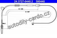 Lanko ruční brzdy ATE 24.3727-0440 (AT 580440)