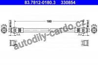 Brzdová hadice ATE 83.7812-0180 (AT 330854)