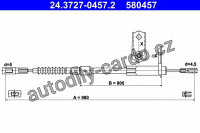 Lanko ruční brzdy ATE 24.3727-0457 (AT 580457)