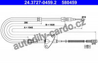 Lanko ruční brzdy ATE 24.3727-0459 (AT 580459)