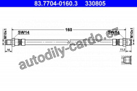 Brzdová hadice ATE 83.7704-0160 (AT 330805)